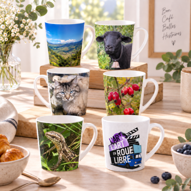 Mug conique - Choisissez un pack (4 ou 6) pour profiter du prix réduit